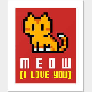 Meow I love you Posters and Art